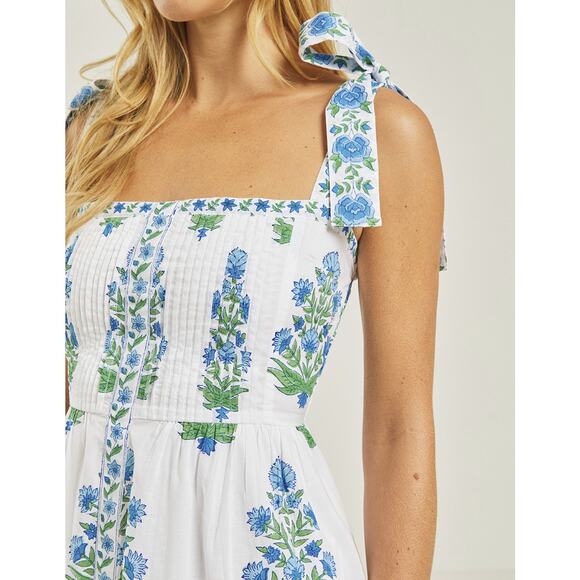 Pink City Prints Elena Dress in Vintage Posey - Picture 3 of 10